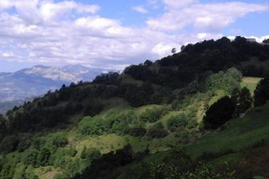 Au beau milieu de cette superbe montagne, une ombre laisse la place à ...